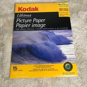 Kodak Ultima High Gloss Picture Paper 8.5" X 11"  10 Mil Inkjet Printers